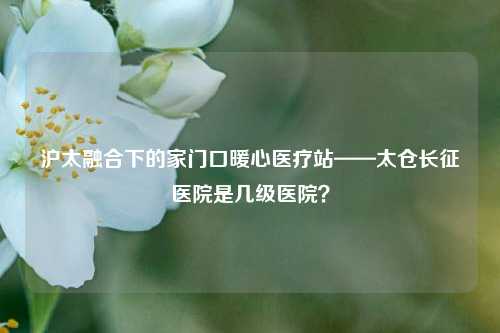 沪太融合下的家门口暖心医疗站——太仓长征医院是几级医院?