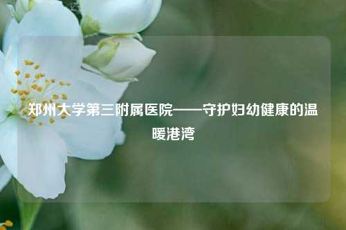 郑州大学第三附属医院——守护妇幼健康的温暖港湾