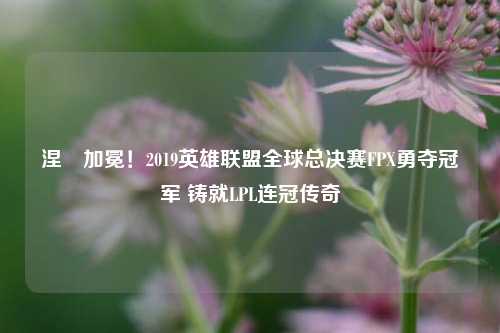 涅槃加冕!2019英雄联盟全球总决赛FPX勇夺冠军 铸就LPL连冠传奇