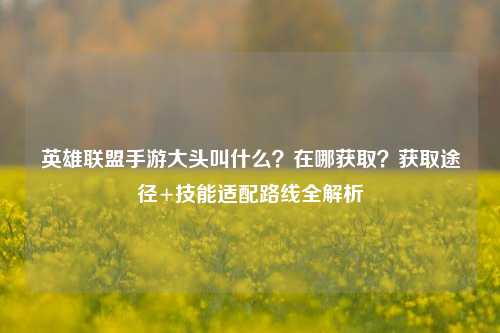 英雄联盟手游大头叫什么？在哪获取？获取途径+技能适配路线全解析