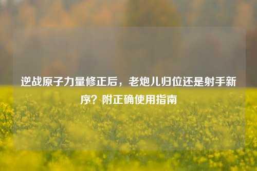 逆战原子力量修正后，老炮儿归位还是射手新序？附正确使用指南