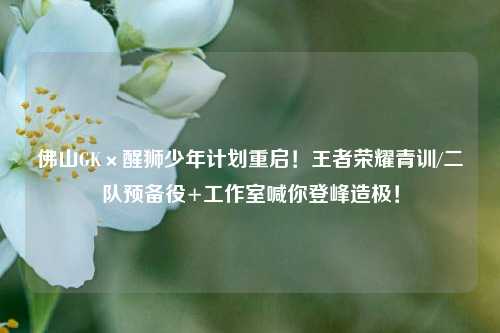 佛山GK×醒狮少年计划重启！王者荣耀青训/二队预备役+工作室喊你登峰造极！
