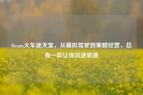 Steam火车迷天堂,从模拟驾驶到策略经营,总有一款让你沉迷轨道