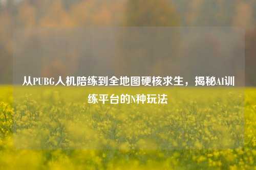 从PUBG人机陪练到全地图硬核求生,揭秘AI训练平台的N种玩法