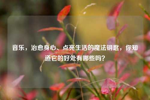 音乐，治愈身心、点亮生活的魔法钥匙，你知道它的好处有哪些吗？