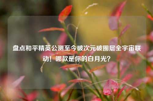 盘点和平精英公测至今破次元破圈层全宇宙联动!哪款是你的白月光?