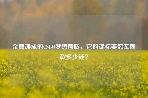 金属铸成的CSGO梦想图腾,它的锦标赛冠军同款多少钱?