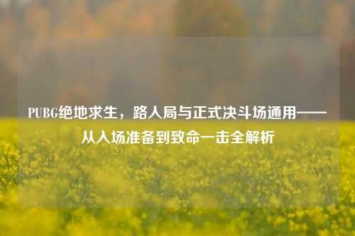 PUBG绝地求生,路人局与正式决斗场通用——从入场准备到致命一击全解析