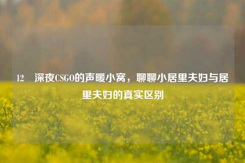 12㎡深夜CSGO的声暖小窝，聊聊小居里夫妇与居里夫妇的真实区别