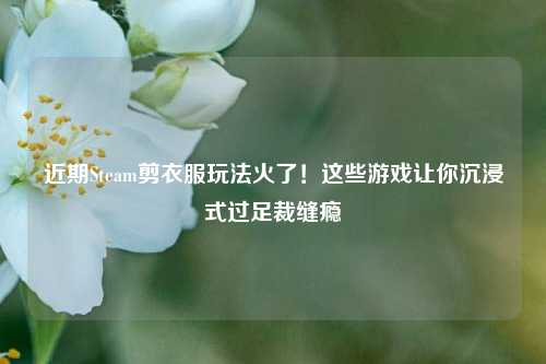 近期Steam剪衣服玩法火了!这些游戏让你沉浸式过足裁缝瘾