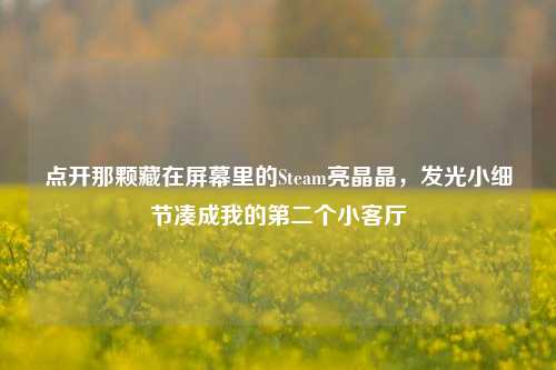 点开那颗藏在屏幕里的Steam亮晶晶,发光小细节凑成我的第二个小客厅