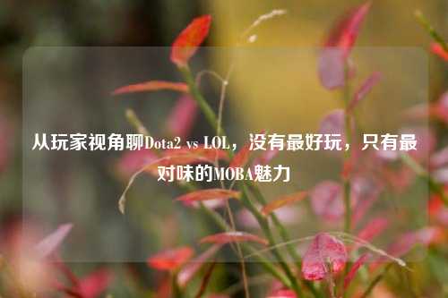 从玩家视角聊Dota2 vs LOL,没有更好玩,只有最对味的MOBA魅力