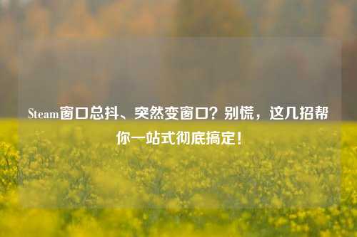 Steam窗口总抖、突然变窗口?别慌,这几招帮你一站式彻底搞定!
