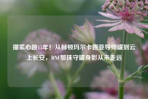 攥紧心跳15年！从赫顿玛尔卡露亚导师罐到云上长安，DNF那抹守罐身影从未走远