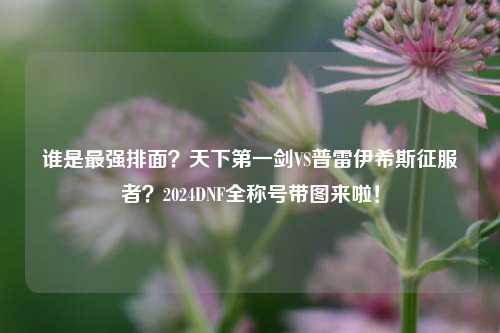 谁是最强排面?天下之一剑VS普雷伊希斯征服者?2024DNF全称号带图来啦!