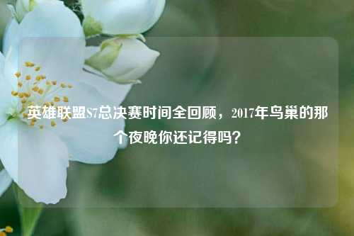 英雄联盟S7总决赛时间全回顾,2017年鸟巢的那个夜晚你还记得吗?