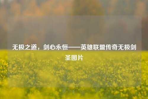 无极之道，剑心永恒——英雄联盟传奇无极剑圣图片