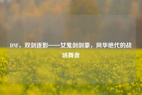 DNF，双剑逐影——女鬼剑剑豪，风华绝代的战场舞者
